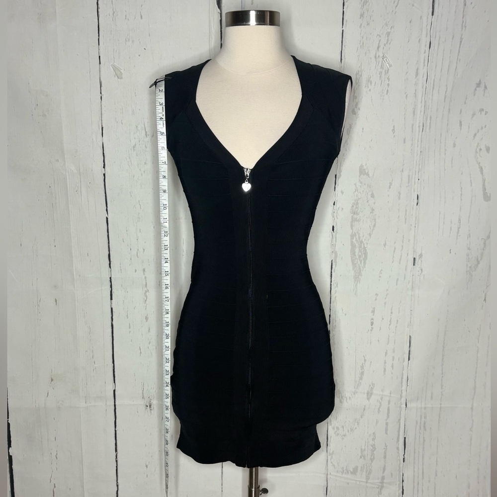 Bebe Black Ribbed Knit Dress - Picture 2 of 8